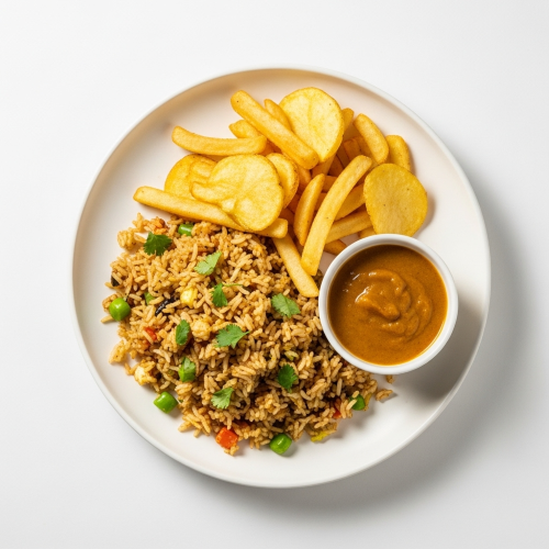 Chips, Fried Rice Curry Sauce 